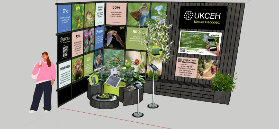Digital rendering of an exhibit