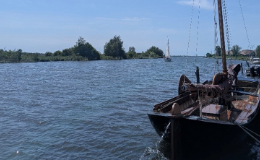 Sailing boat on a lake